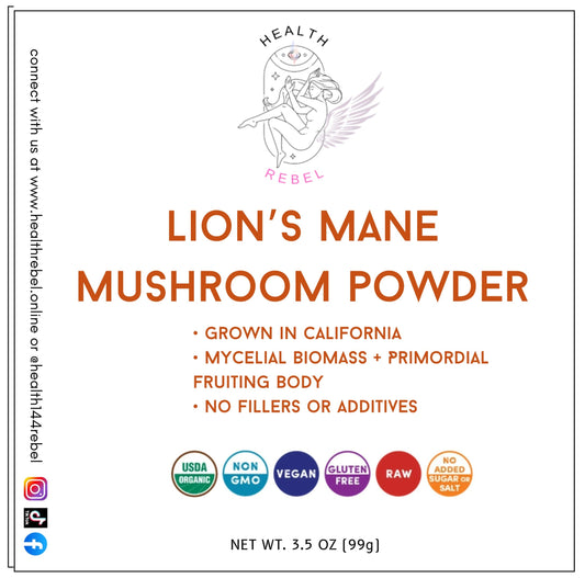 Organic Lion's Mane Mushroom Powder 99 Grams
