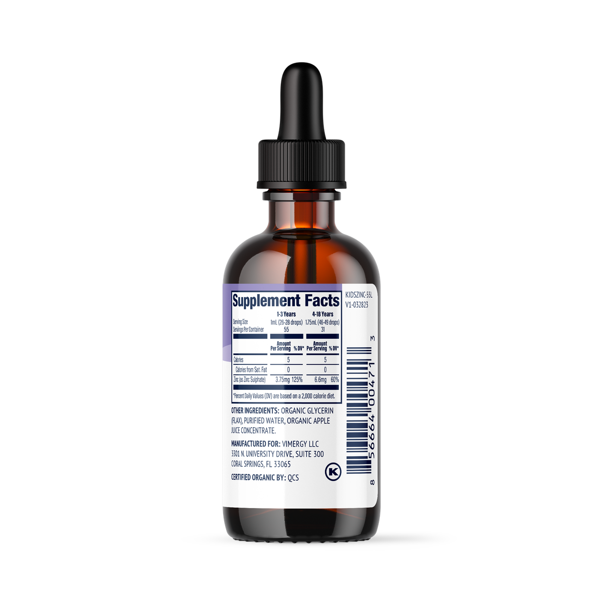 Kids Organic Liquid Zinc - 55mL