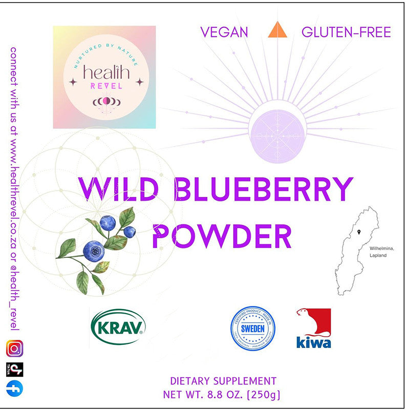 100% Organic Swedish Wild Blueberry Powder 250 Grams