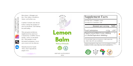 Organic Lemon Balm -  60ml